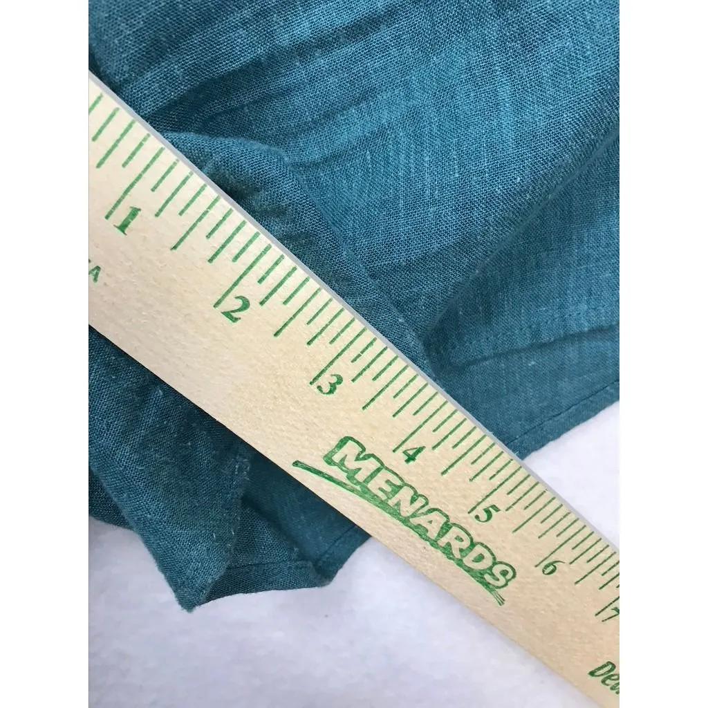 Patagonia Woven Hemp Blend Tie Waist Shorts Teal Size S Clean Girl Vacation - Image 6