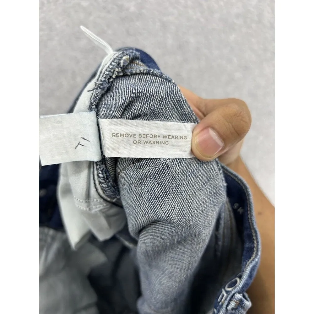 LOFT Ann Taylor Women's Blue Denim Jeans Size 2 Relaxed Skinny Distressed - Image 3