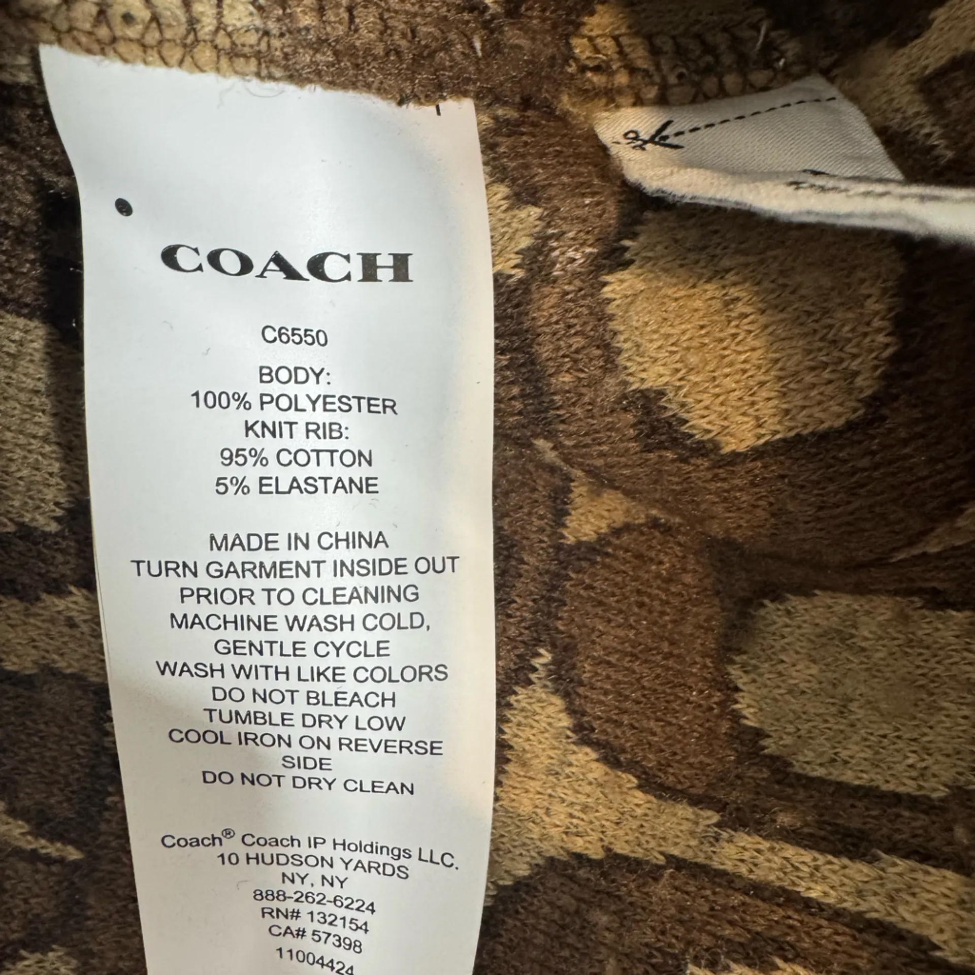 Coach Signature Logo Sherpa Fleece Pullover Sweatshirt Brown Tan Women’s S - Image 7