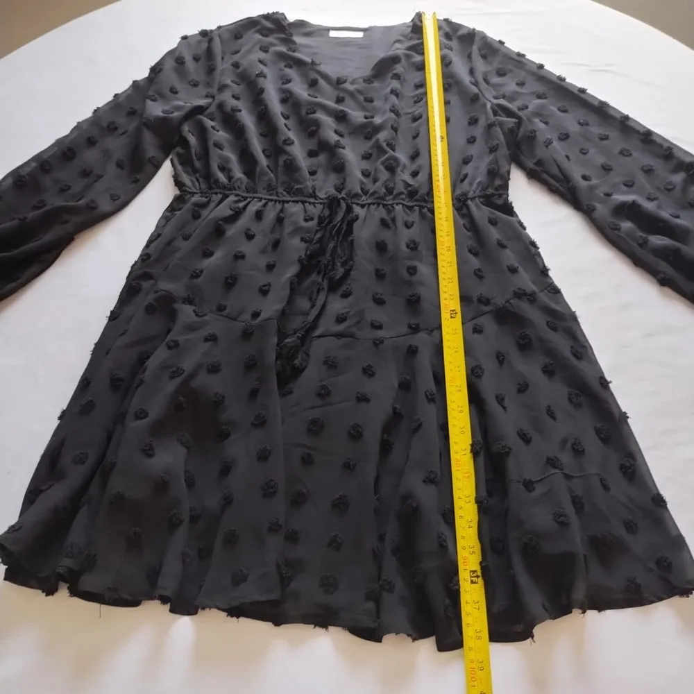 KIRUNDO Women’s Dress Long Sleeves V Neck Flowy Mini Dress Swiss Dot XL. - Image 12