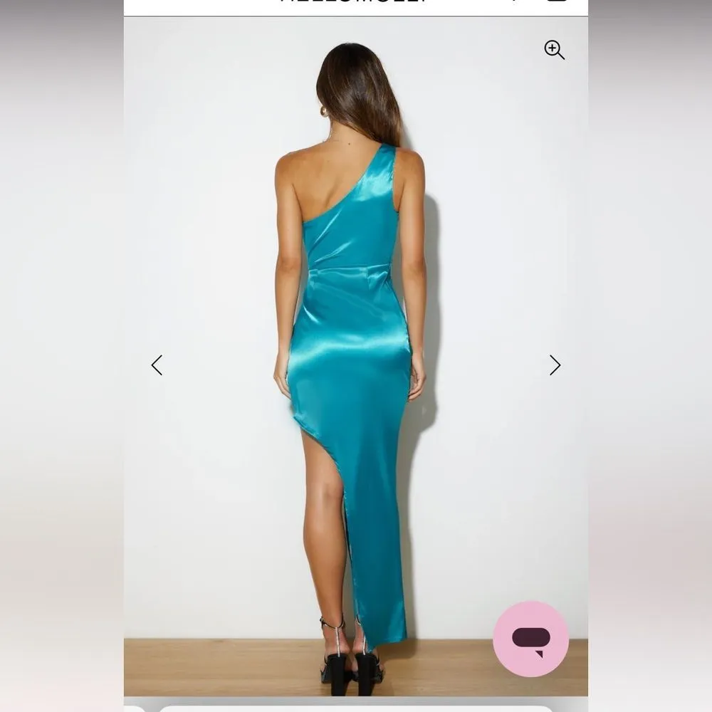 NWT Hello Molly Sleekest Girl Midi Dress Teal 6 - Image 4