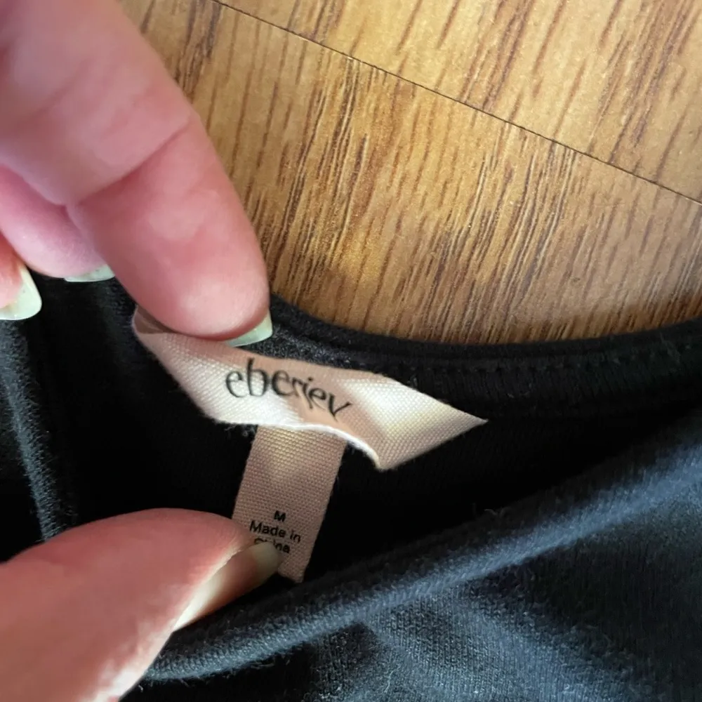 Eberjey Black Long Sleeve Bodysuit Sz M - Image 2