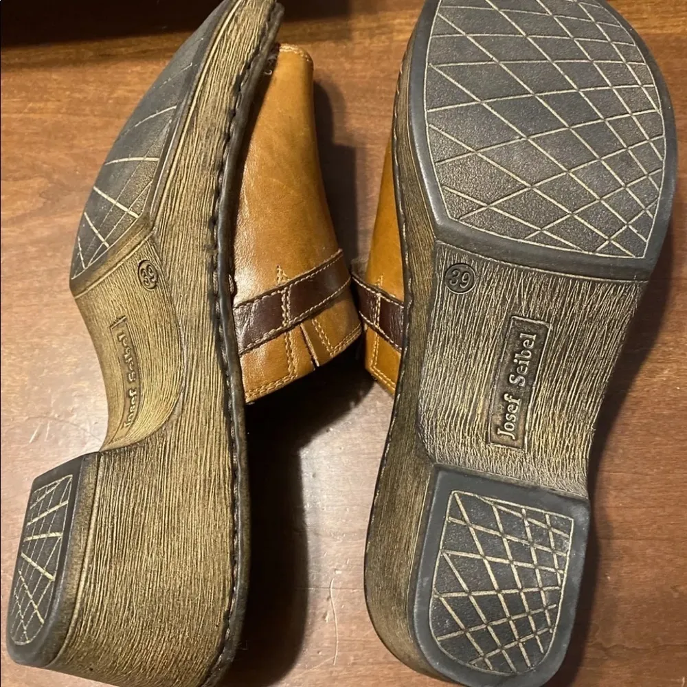 Josef Seibel The European Comfort Shoe European Size 39 Open Toe Clog US Size 8 Brown - Image 6