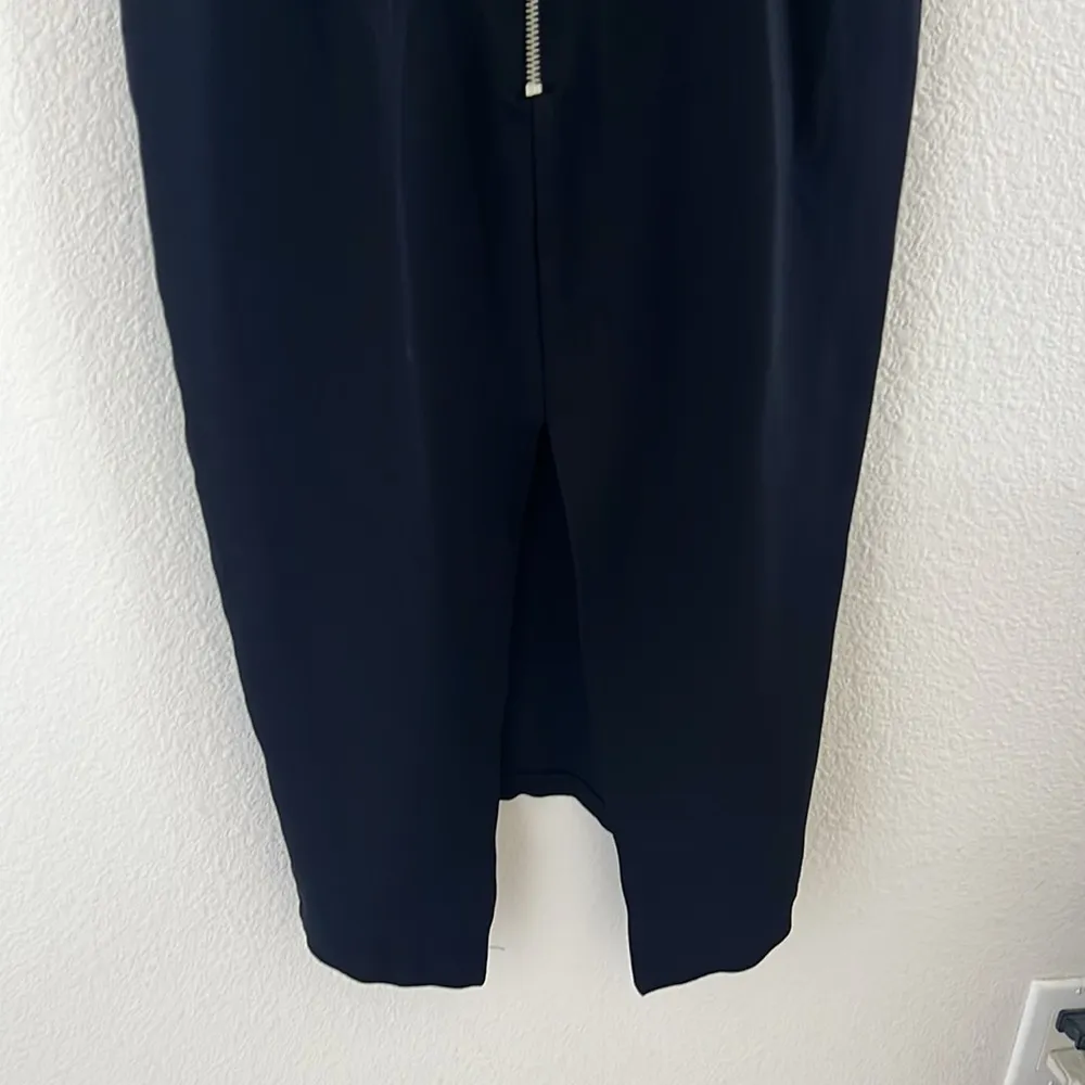 Nasty Gal Black Bodycon Dress Back Zip Back Slit Medium - Image 7