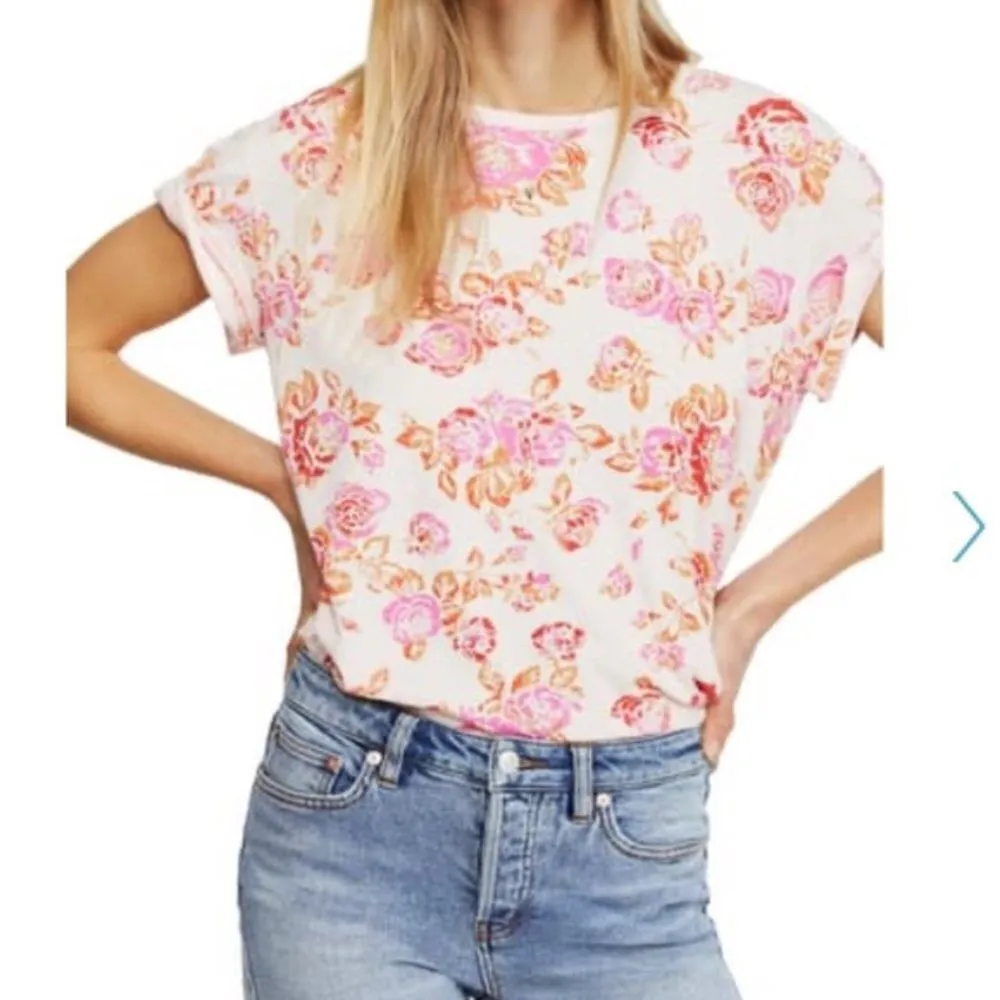 ✨HP✨NWOT✨Free People Tourist T-Shirt Pink Floral Blush✨ - Image 3