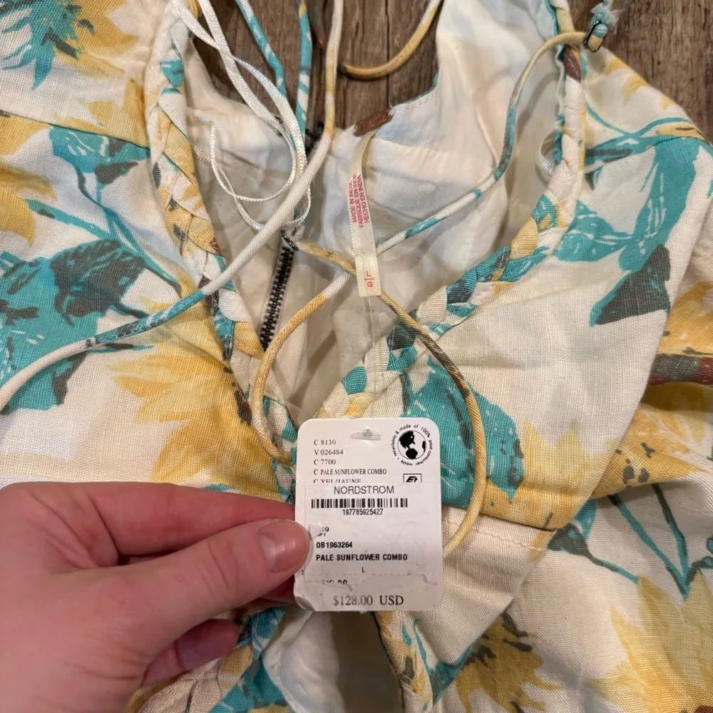 NWT Free People Altura Printed Mini Dress Sunflower Large - Image 4