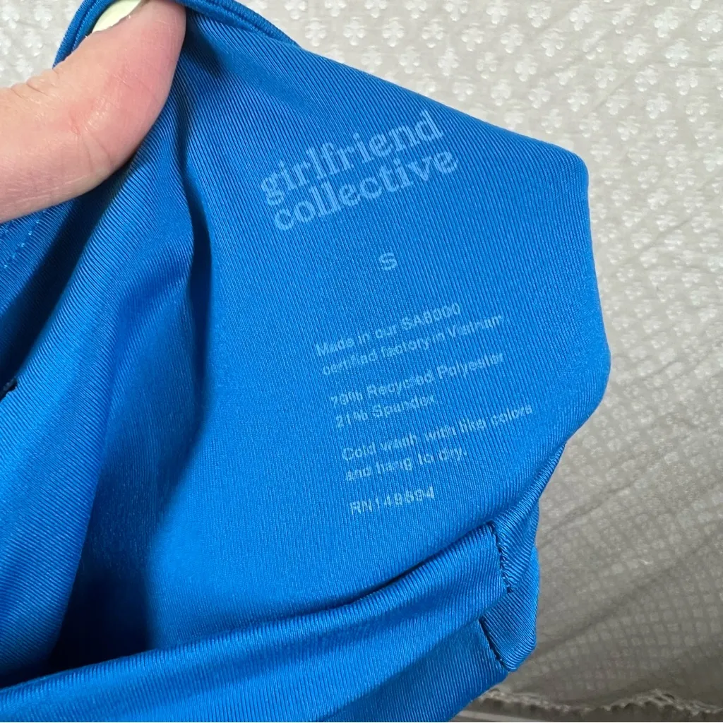 Girlfriend Collective Bright Blue‎ High Rise Leggings - Image 5