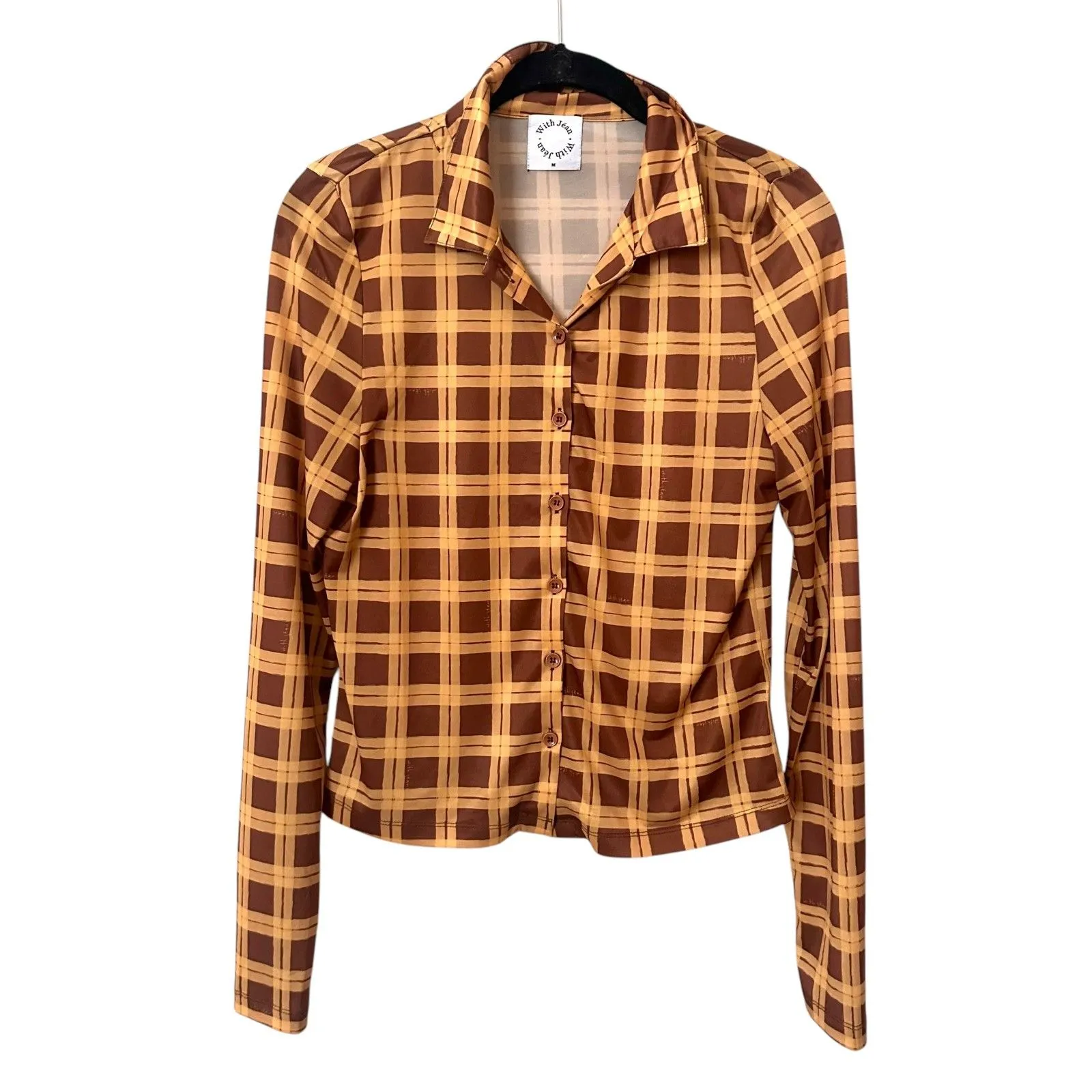 WITH‎ JÉAN Bobbie Button Down Blouse Medium - Image 2