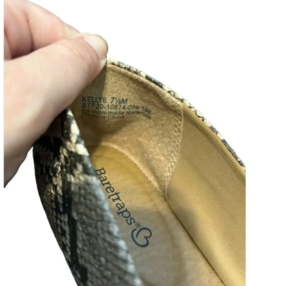 Baretraps Kellye Slip On Wedge faux snakeskin print shoe size 7.5 - Image 7