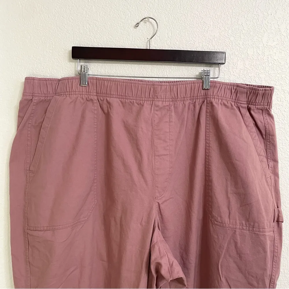 Old Navy Womens Pants Dusty Pink Woodrose Pulla Utility Carpenter Plus Size 3X - Image 3