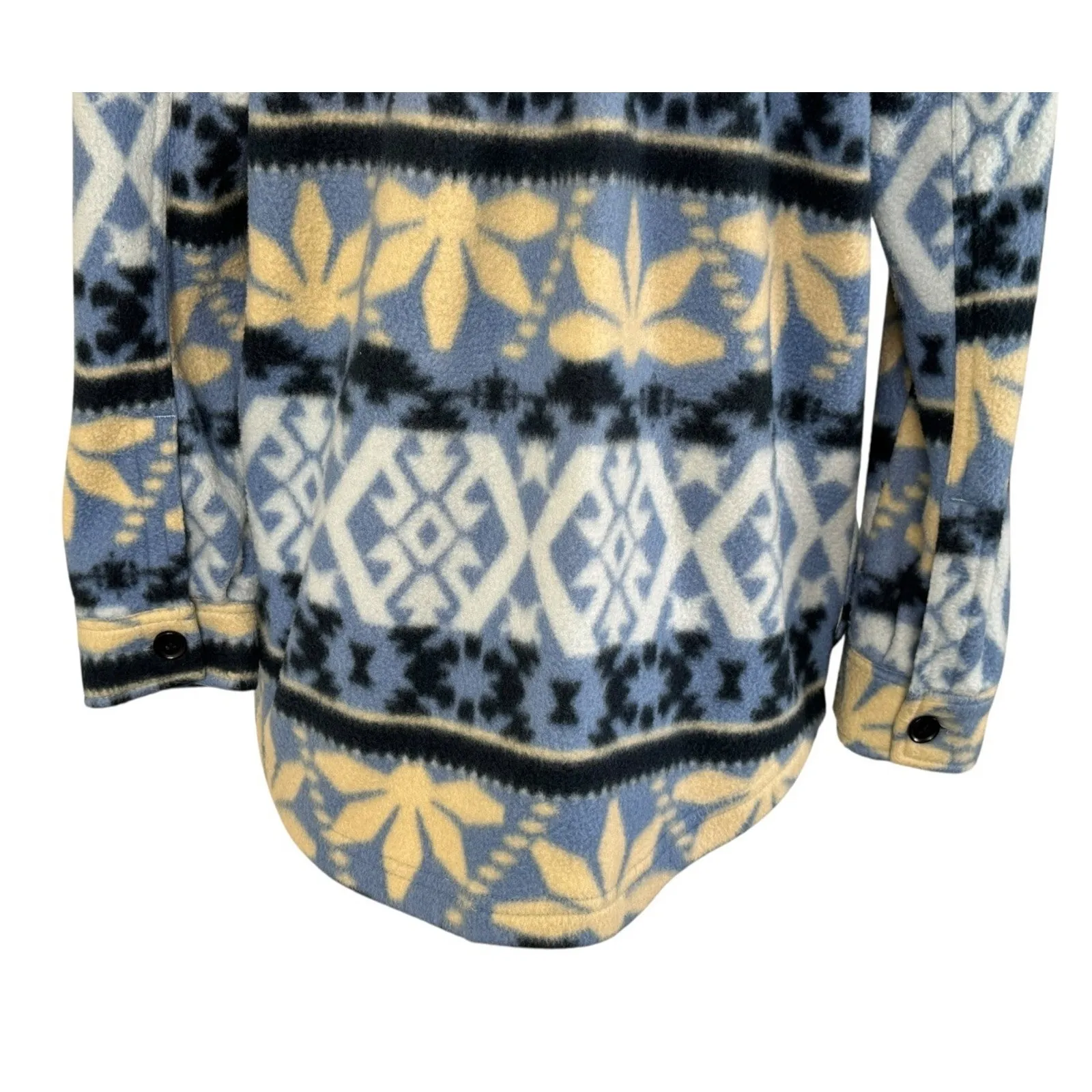 O’NEILL Collin's Oversized Superfleece Shacket Skater Surf Tribal Print Size S - Image 10