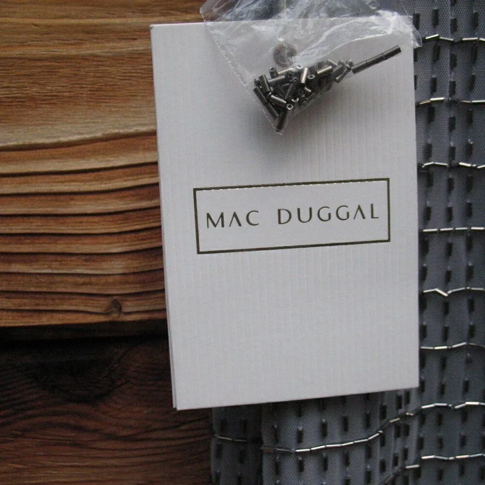 Mac Duggal 5625 Womens Silver Beaded Cap Sleeve V Neck Column Gown Dress - Image 12