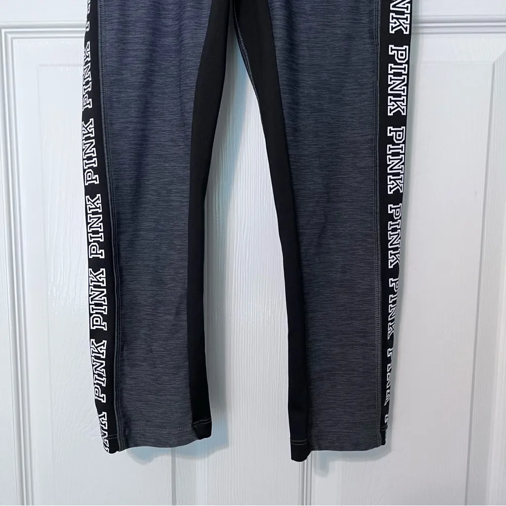 Victoria's Secret grey leggings with PINK stripe XS - Image 8