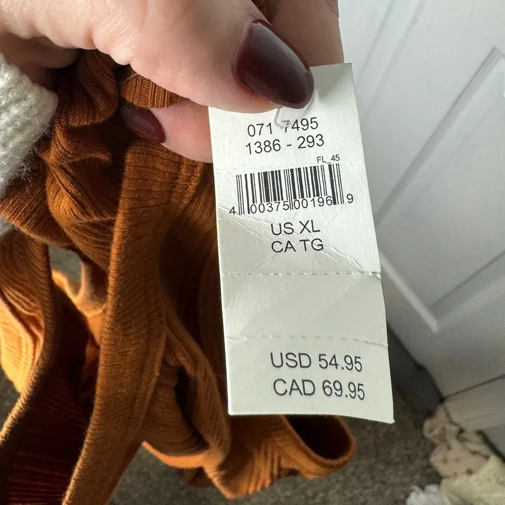 AERIE NWT Copper Brown Ribbed Midi Tank Dress Size‎ XL - Image 7