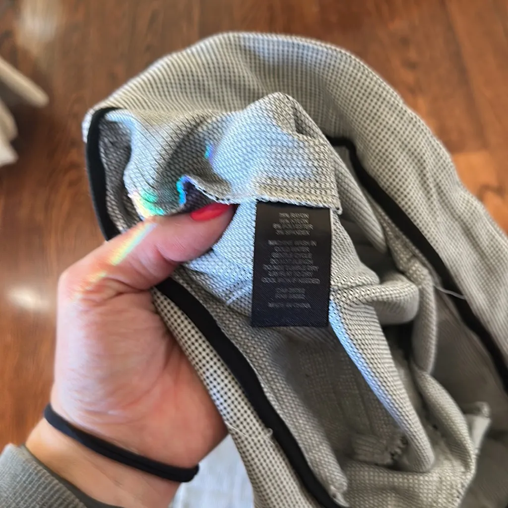 Dalia black white dotted stretch pant ankle crop US 14 - Image 9