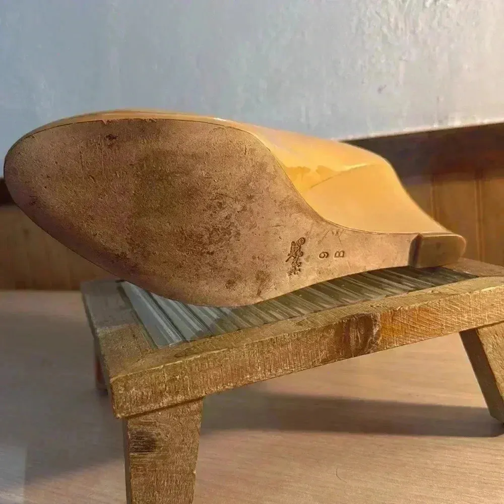 Coach Roni Wedge Patent Leather Tan Heels - Image 7