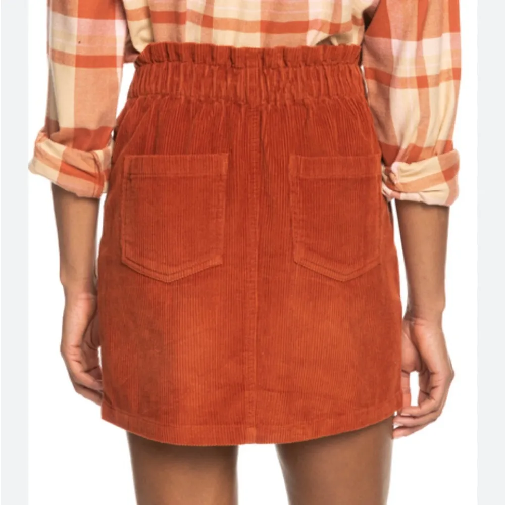 Roxy Silent Days Rust Corduroy Skirt M - Image 2