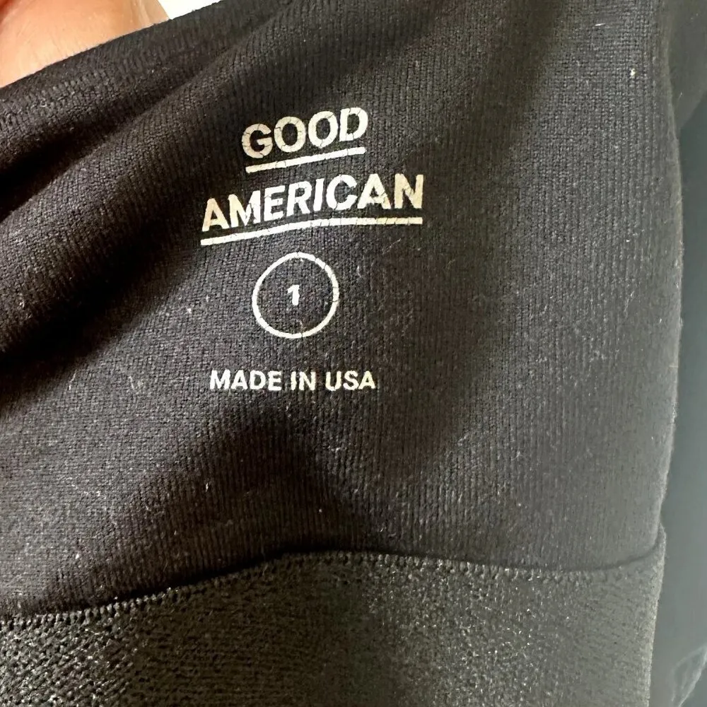 NWT Good American Black Good Form Modern Tank Bodysuit - Size 1 (Small) - Image 3