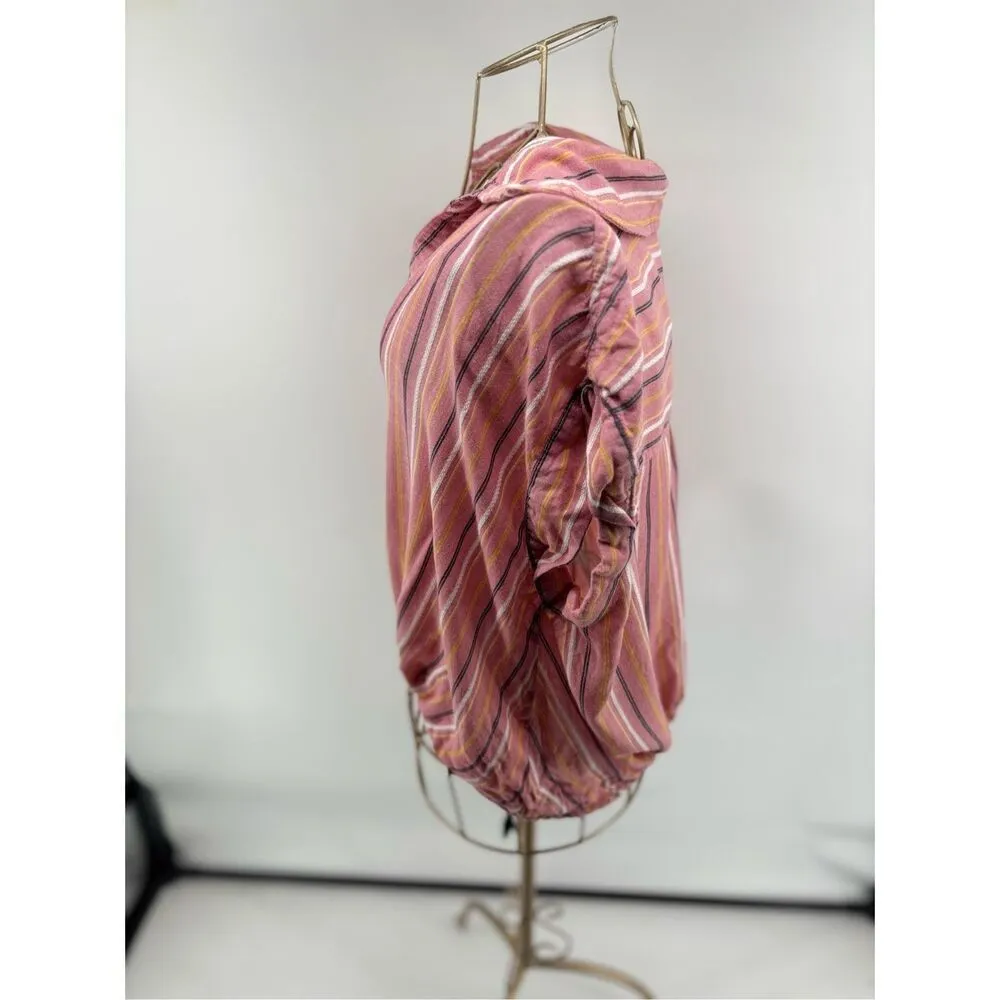 Kut From The Kloth Rebel Short Sleeve  Top Stripes Size Medium V-Neck Collar - Image 8