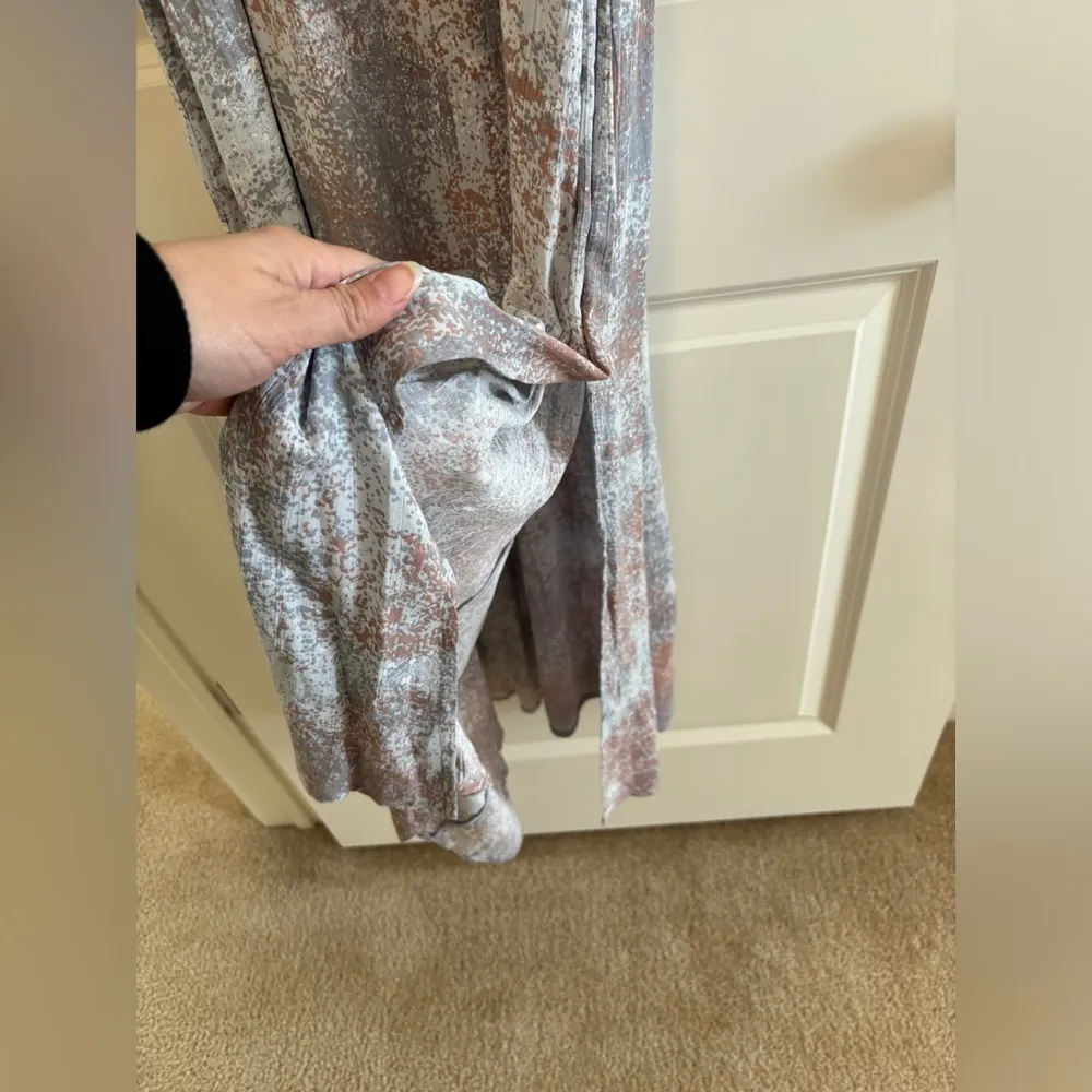 Goa Beachwear by Japan Dress with Side Slits Color Gray Multi Size M - Image 3