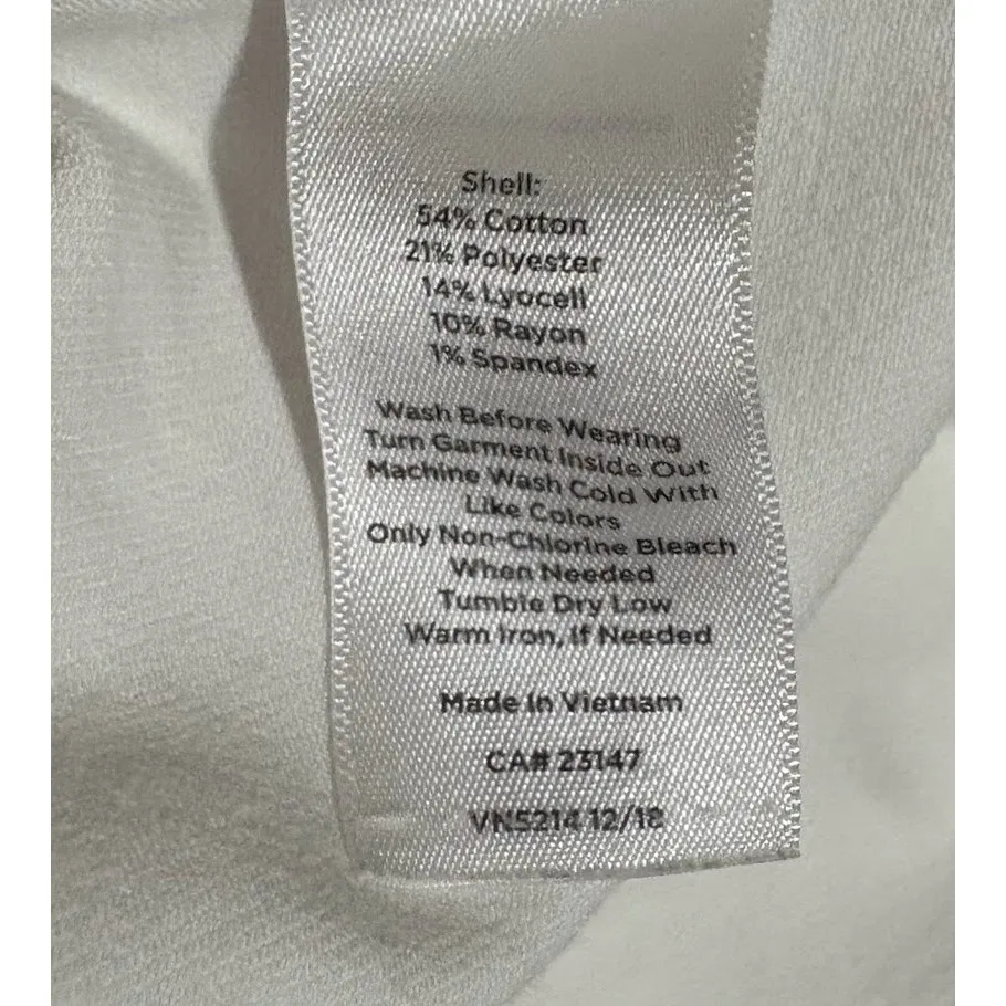 Talbots Flawless High Waist Wide Crop White Jeans Size 12 - Image 7