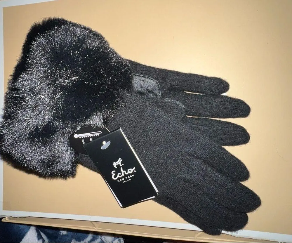 Echo New York winter gloves. Size S Black - Image 5