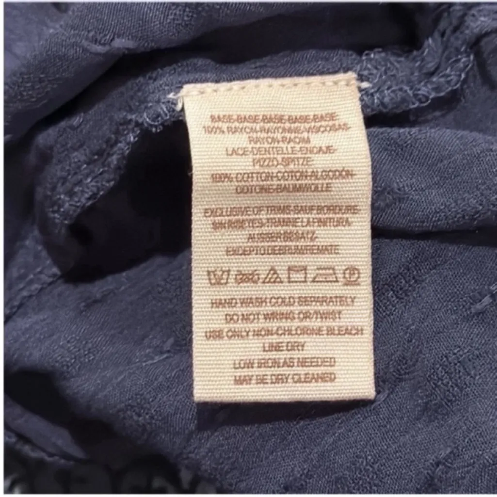 Free People Navy Lace Blouse - Image 11