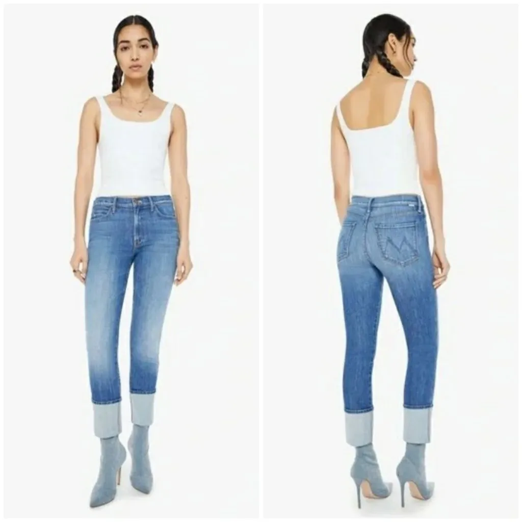 💕MOTHER💕 The High Waisted Pony Boy Ankle Jeans ~ Loafers and Lassos 28 NWT Blue - Image 10