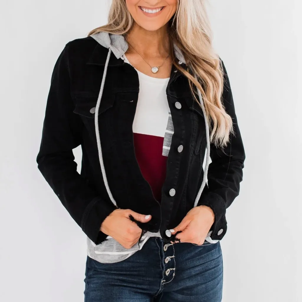 Black Label by C’est Toi denim hoodie jacket - Image 2