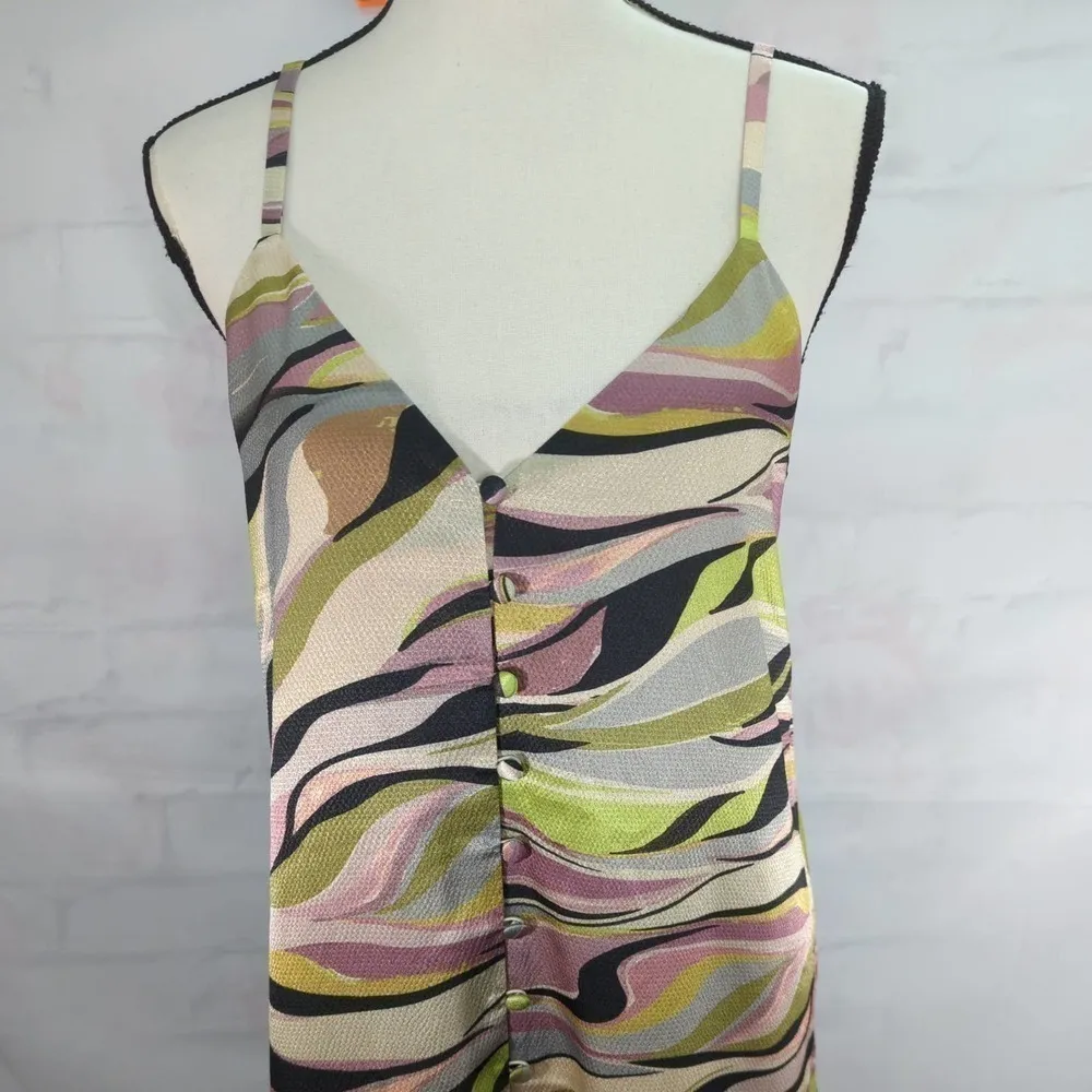 Ted Baker Warren Printed Button Through Cami Maxi Dress in‎ DUSTY PINK Size 6 US - Image 3