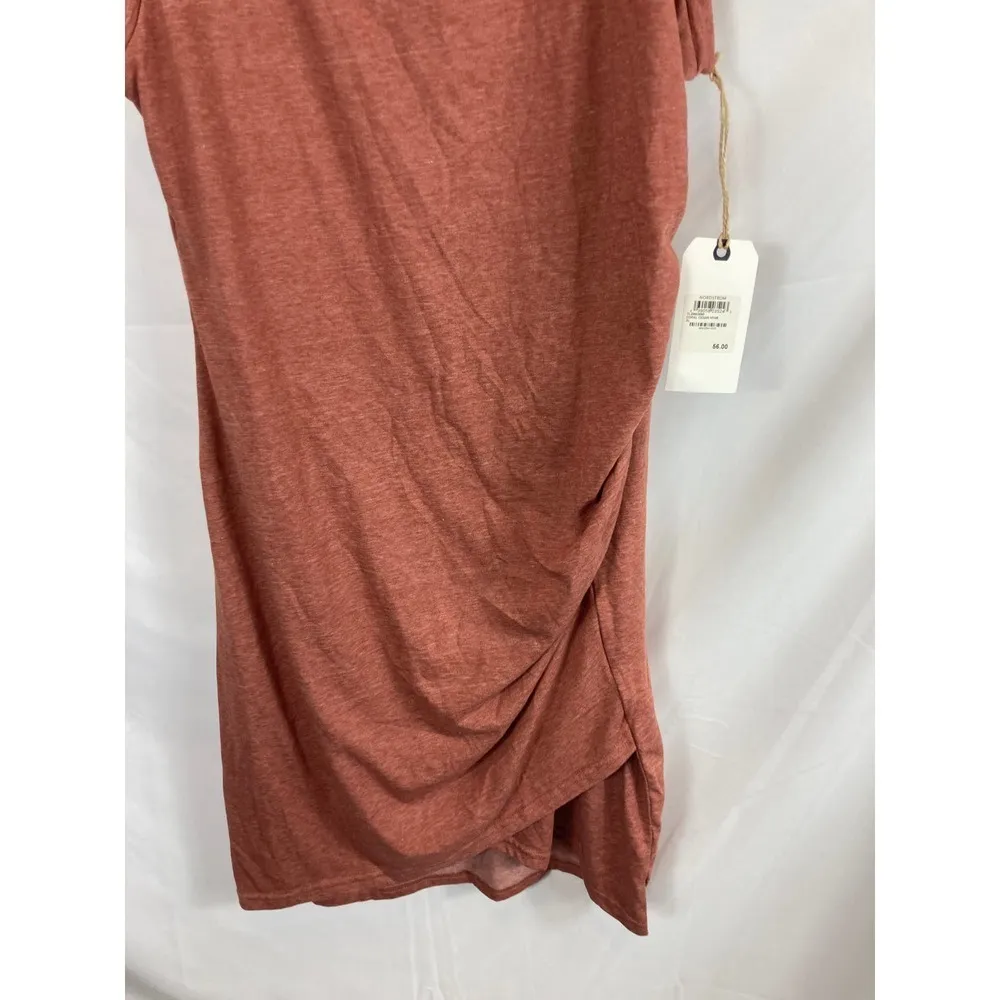 NWT Leith Ruched Sleeveless Dress in Coral Cedar Size XL - Image 3