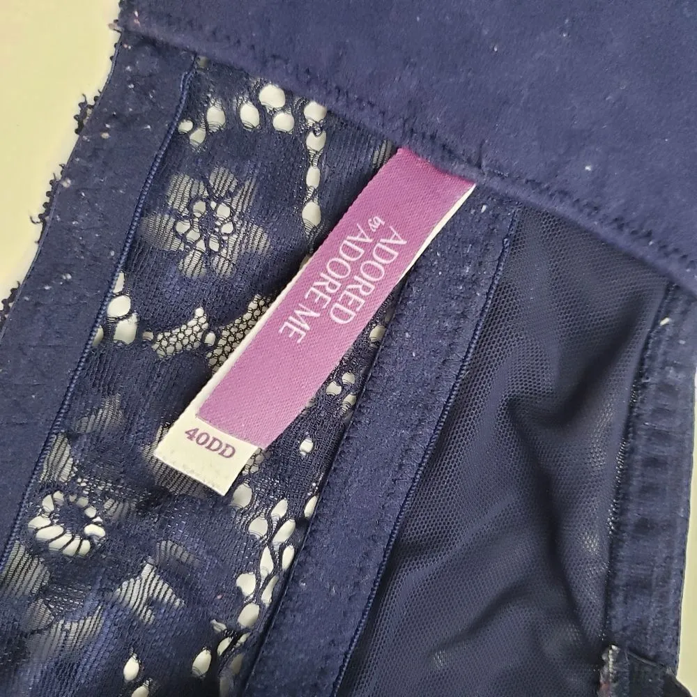 Adore Me Blue All Lace Bra 40DD - Image 6