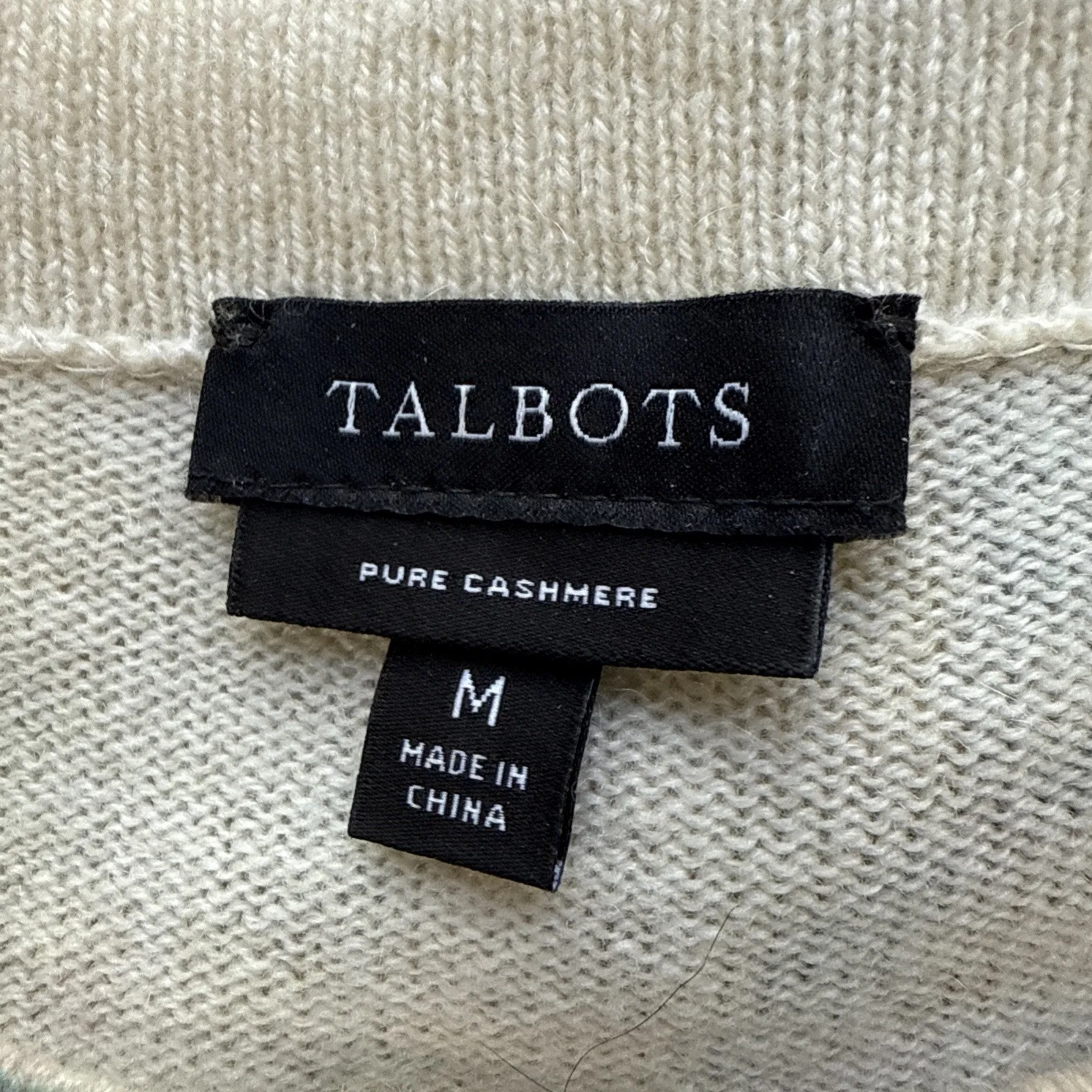 Talbots Womens Pure Cashmere Floral Audrey Sweater Size M Boatneck 3/4 Sleeve - Image 7