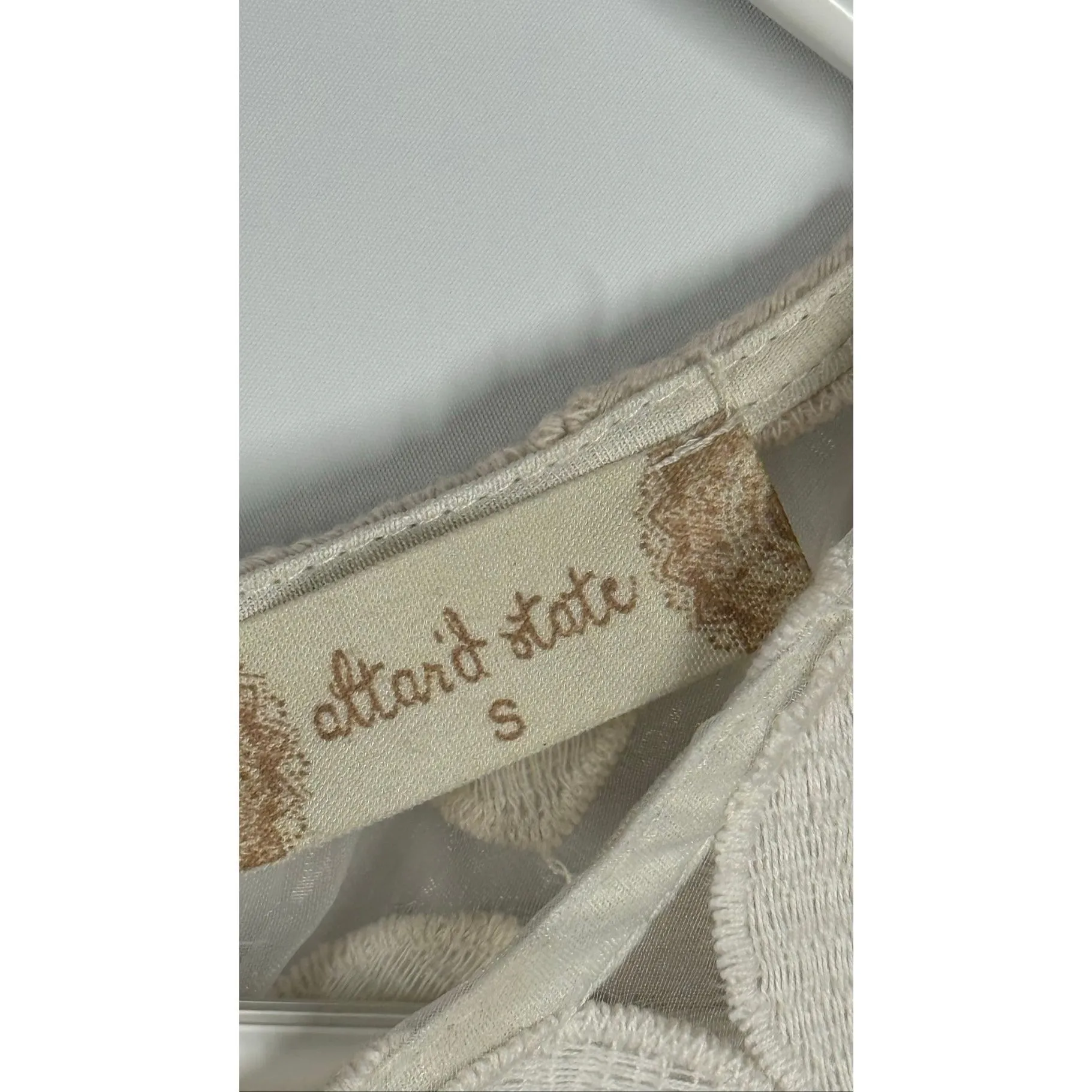 Anthropologie Altar'd State floral overlay Women dress size small - Image 3