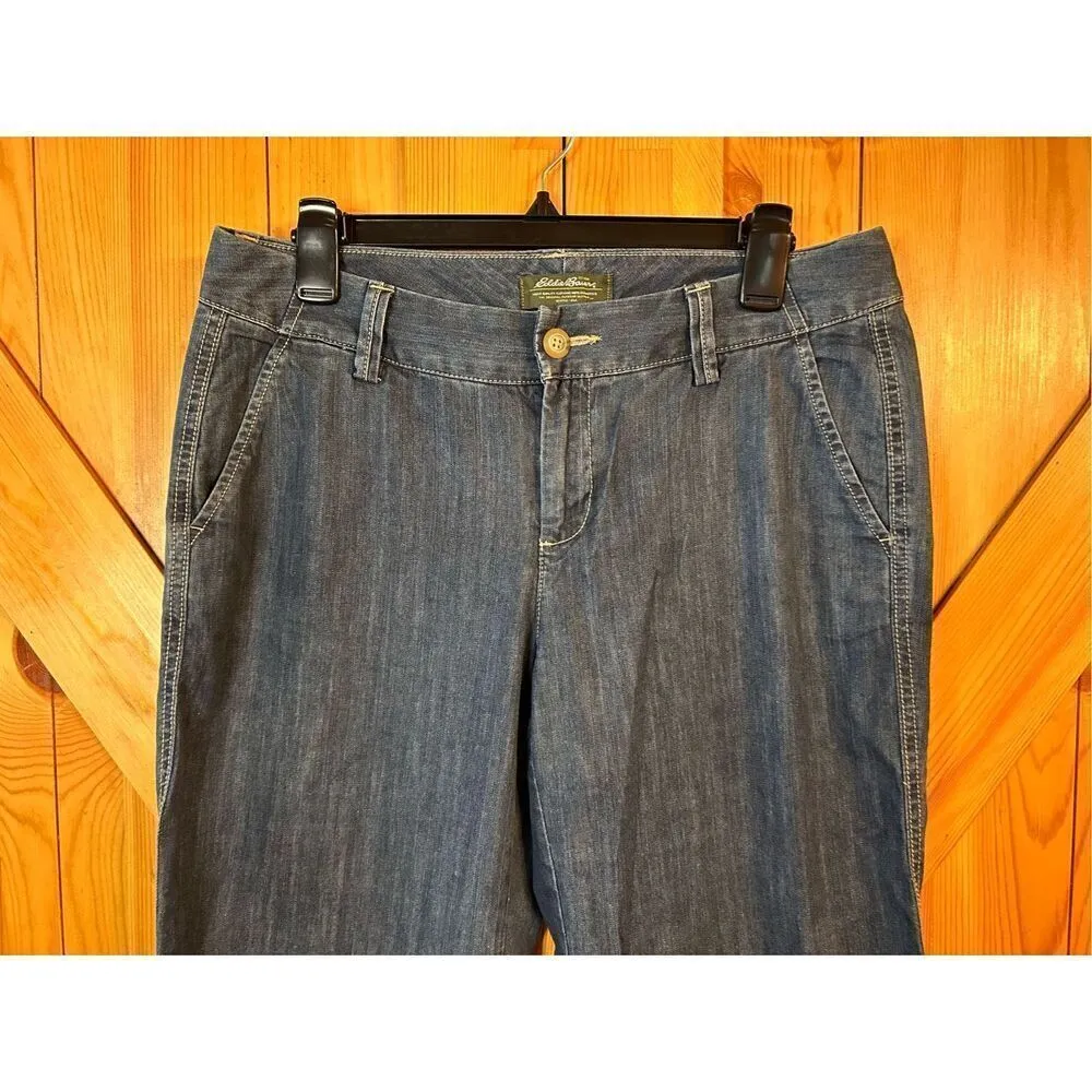 EDDIE BAUER Women’s Size 6 Crop Capri Denim Blue Jeans (4048) - Image 3