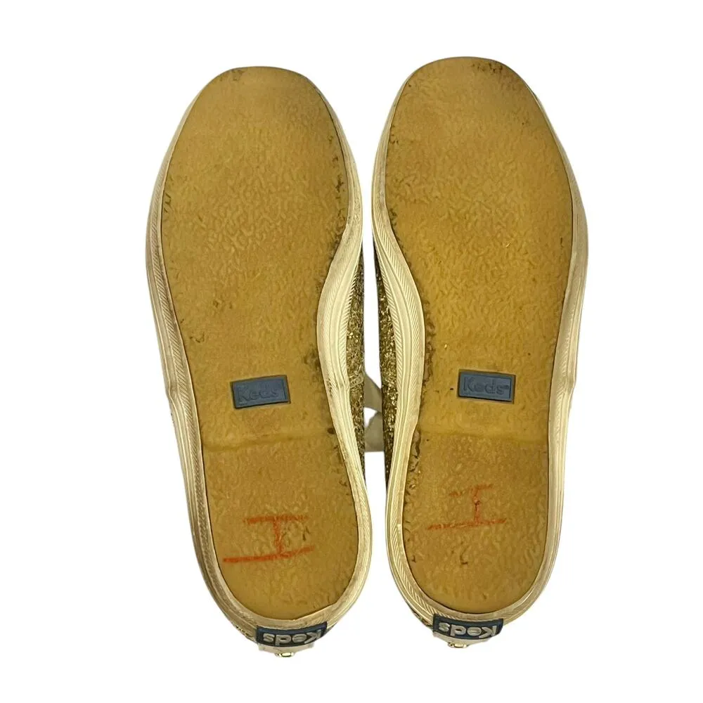 x Keds Champion Gold Glitter Womens Sneakers Trainers Shoes Size 6 - Image 6