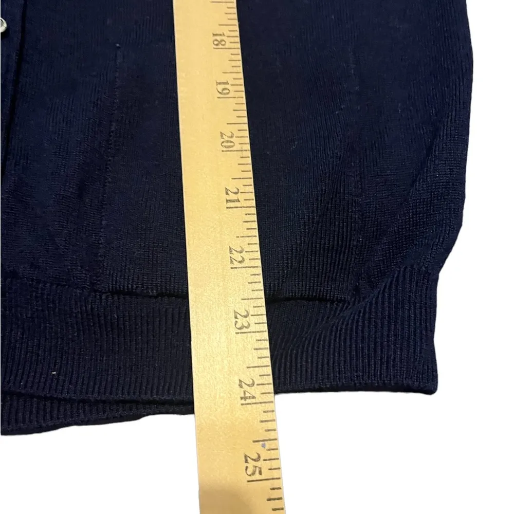 Edinburg blue long sleeve lambs wool cardigan measurements in pictures - Image 9