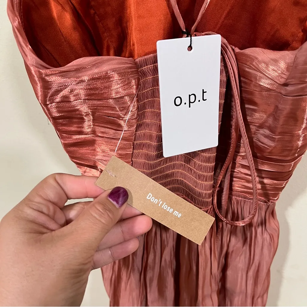 NWT o.p.t East Dress size small color cowboy copper long women’s - Image 6