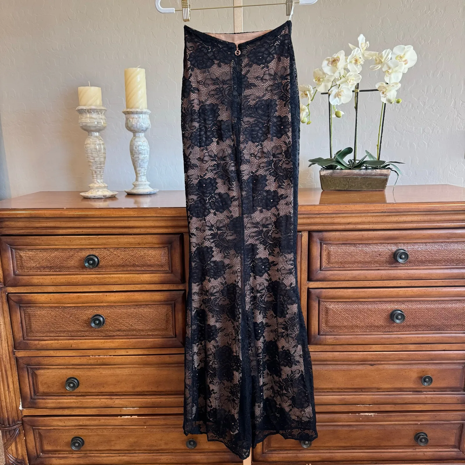 Nookie Heaven Maxi Skirt Black Lace Size Small NWT Made in Australia - Image 5