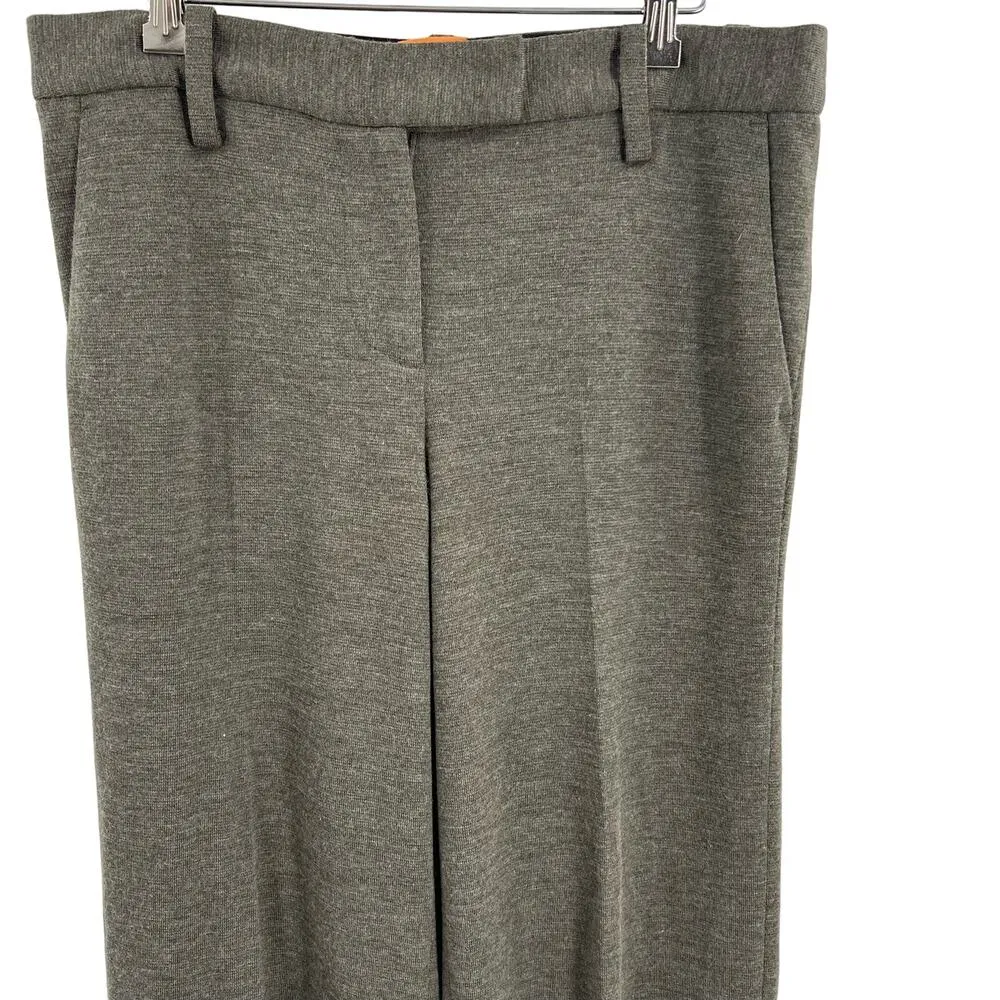 Tory Burch  Trousers Size 8 Grey Wool Blend Straight Leg - Image 2