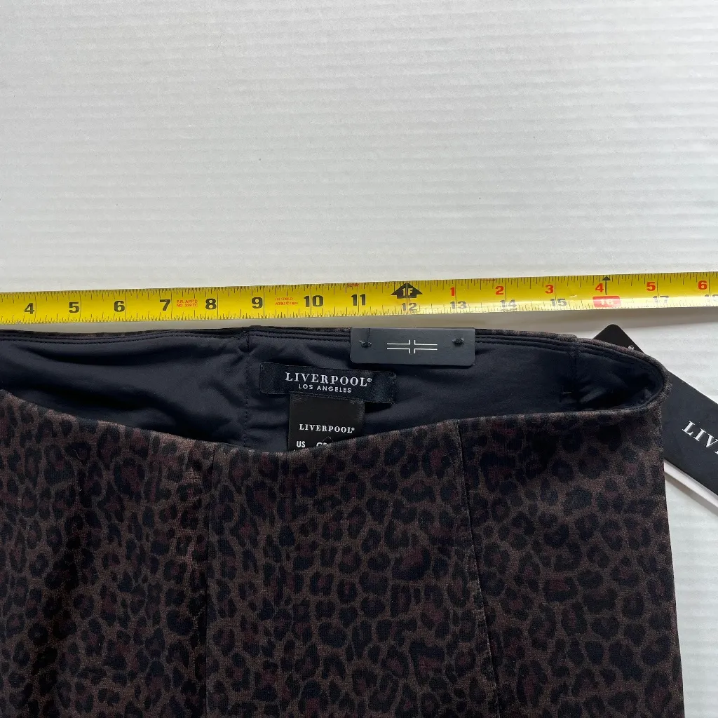 Liverpool Plus Sz 16W Leopard Print Leggings Pants Brown Pull On Stretch - Image 8