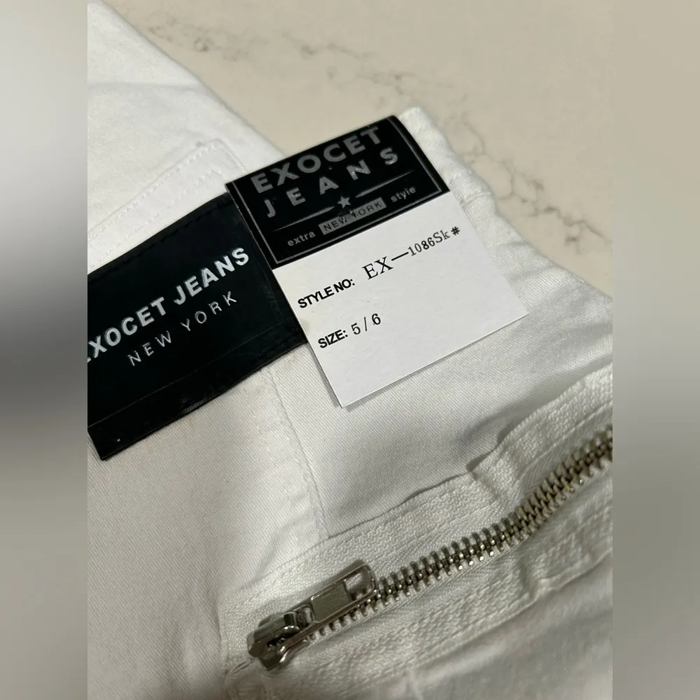 NEW EXOCET JEANS White Denim Skirt 5/6 - Image 2
