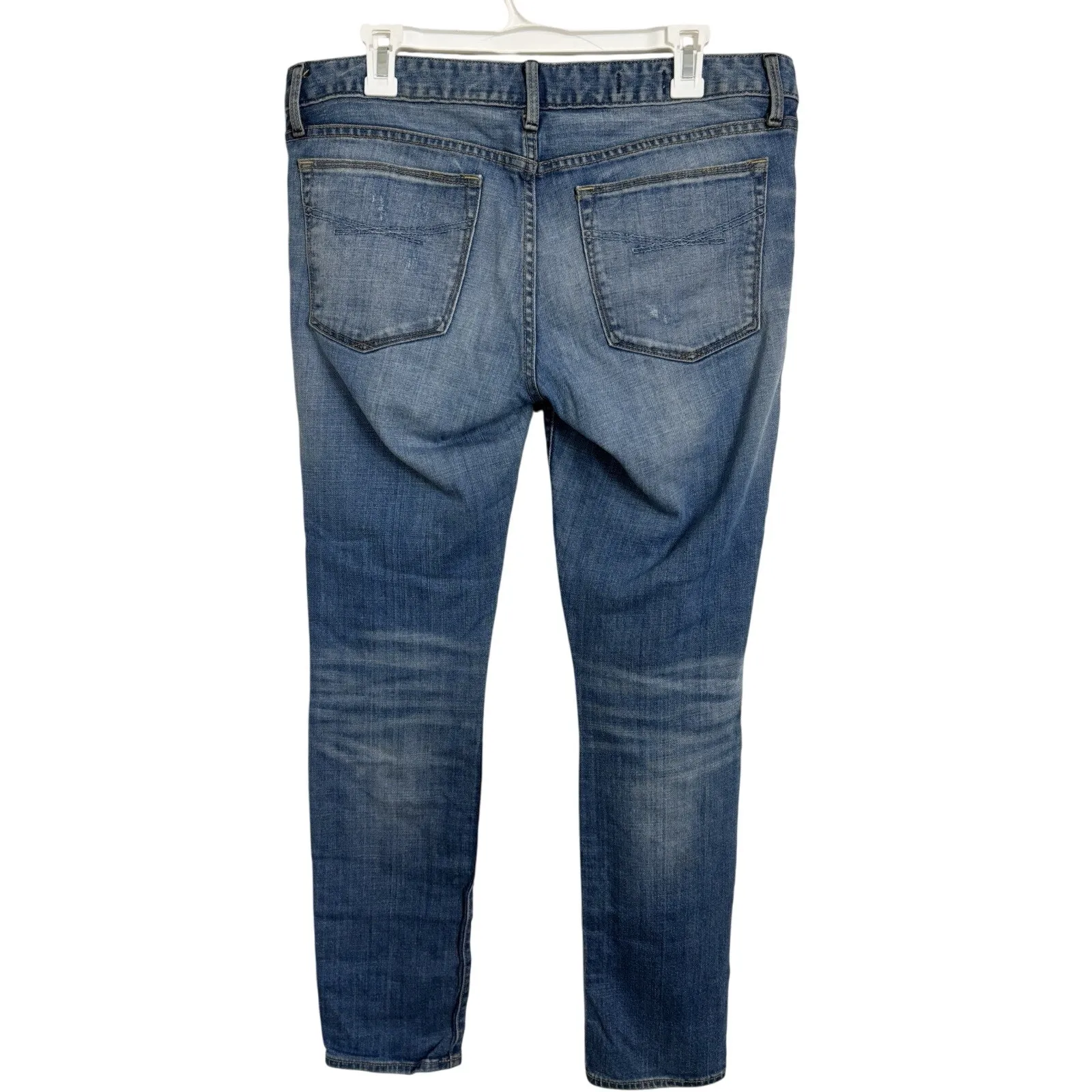 Gap Jeans Medium Wash Always Skinny Size 31/12 Light Distressing Stretch - Image 2