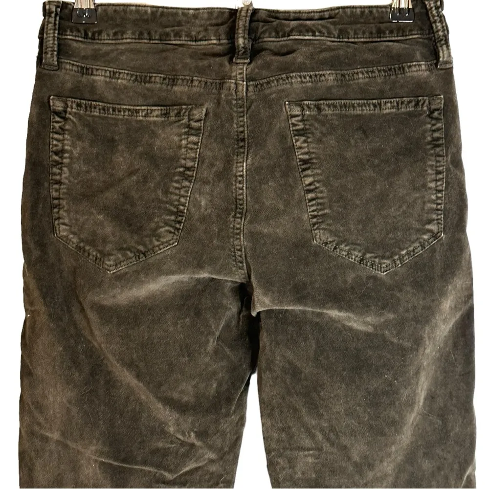 Lucky Brand Ava Super‎ Skinny Mid Rise Velvet Pants Green Size 6/28 #7W14198 - Image 9