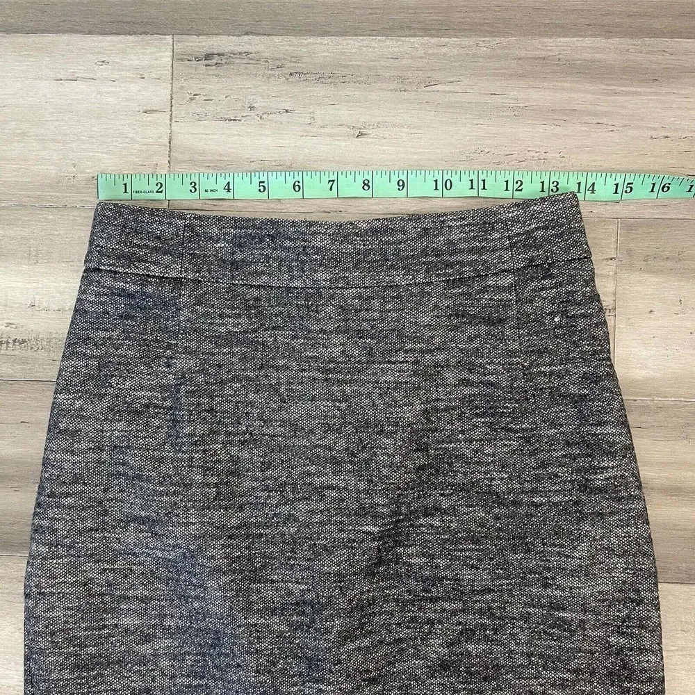 Theory Tweed Pencil Skirt Wool Blend Gray 4 - Image 9