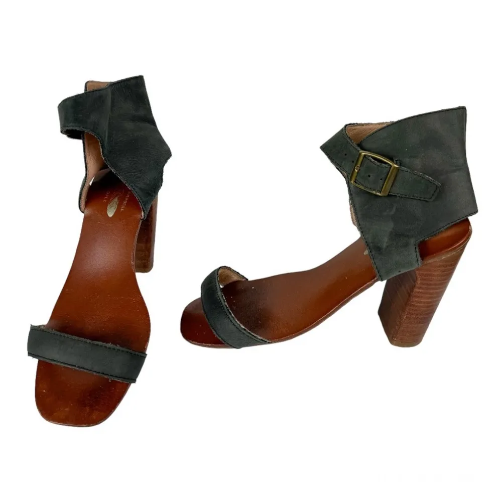 Jeffrey Campbell x Free People Heels Sz 7.5 Army Green Ankle Buckle Strap - Image 6