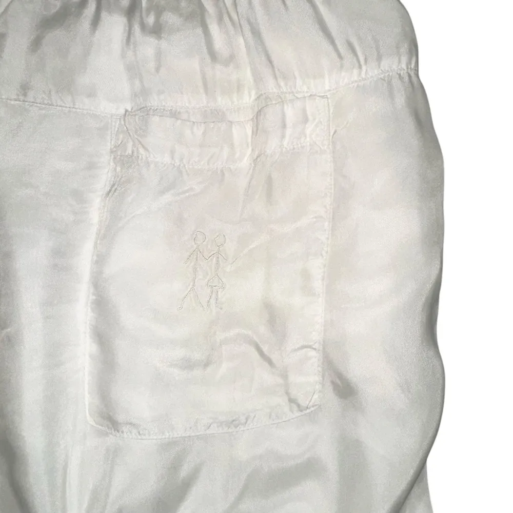 Johnny Was  Ramble White Cupro Blend Jogger Pull-on Cargo Pants LARGE - Image 10