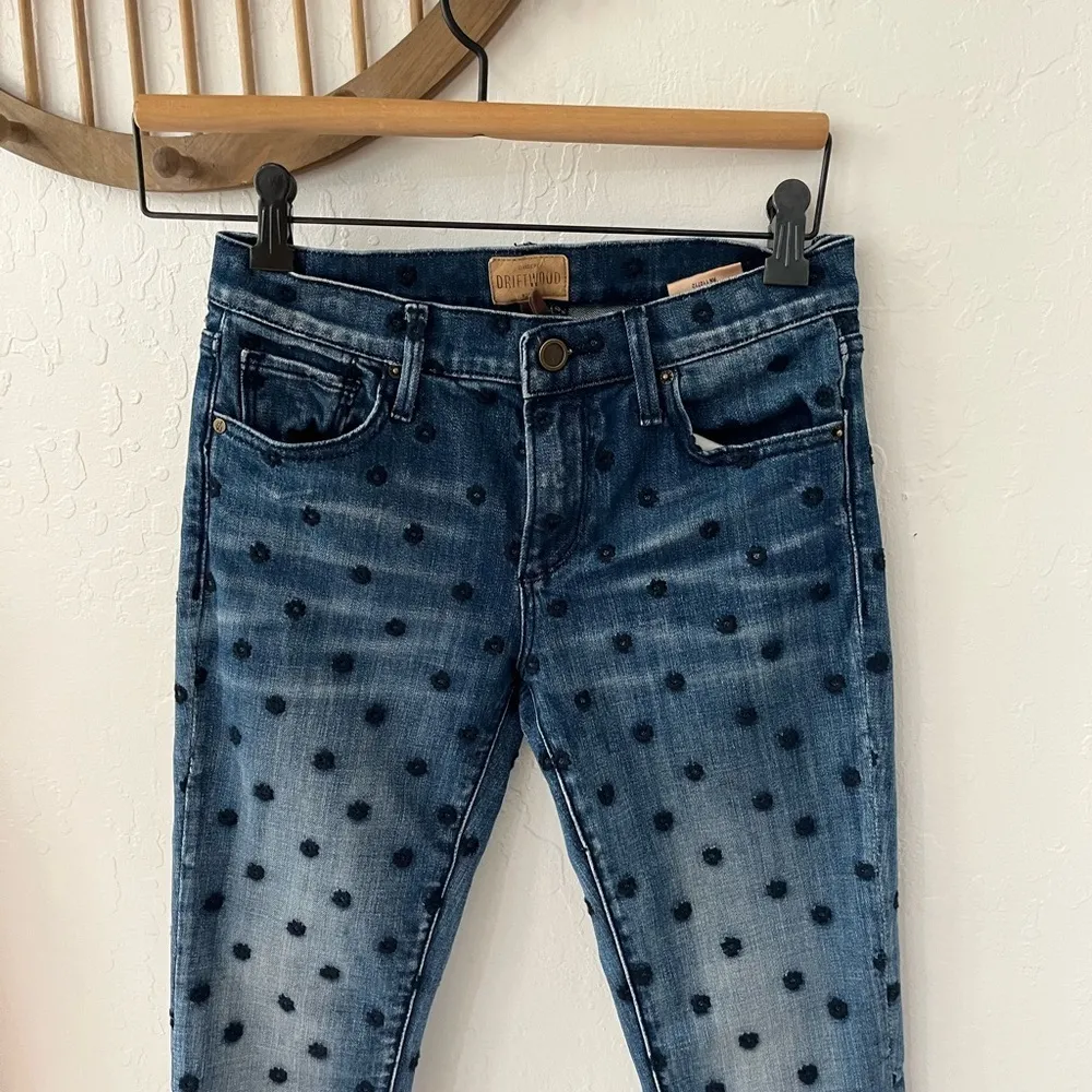 Driftwood Jackie Floral Embroidered Skinny Jeans Size 24 - Image 7