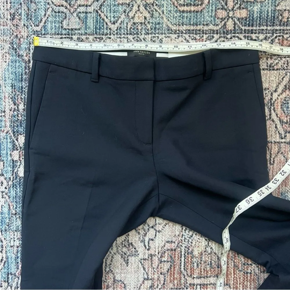 Ann Taylor NWT The Straight Mid Rise Pants Classic Deep Navy Sky Size 8 Petite - Image 12