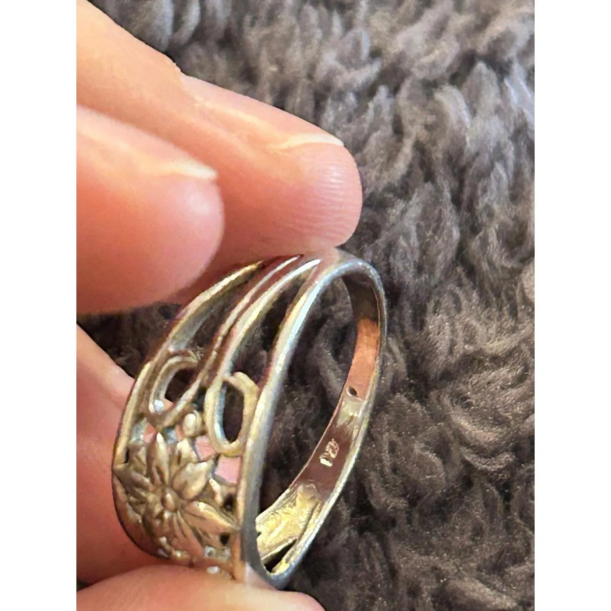 Ring band 925 sterling silver size 8.5 g40 - Image 4